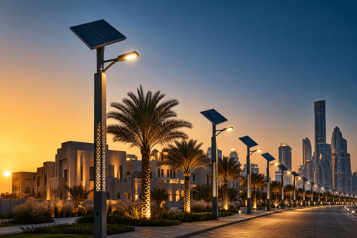 Solar and electrical lighting projects across the Middle East