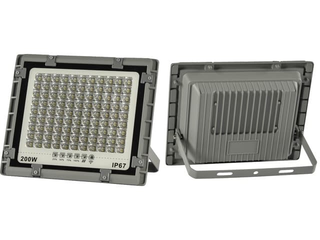 BK/GR aluminium solar flood lights showing black and grey housing variants