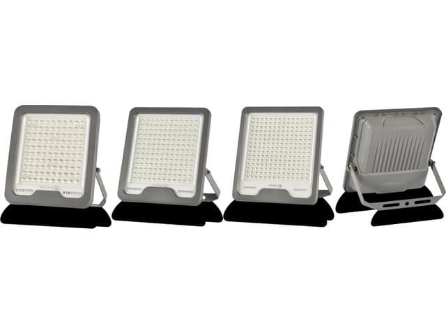 GW compact aluminium solar flood lights in three sizes
