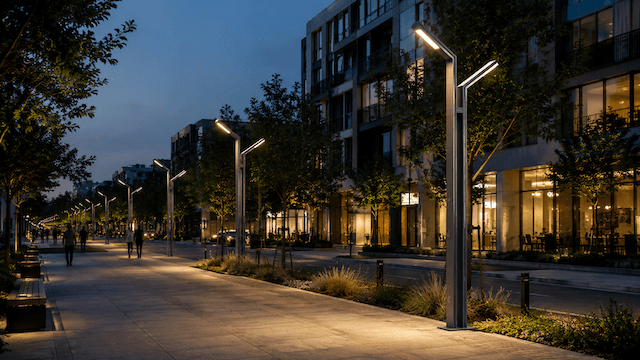 Jupiter Made-Well grid-connected LED street light fixture